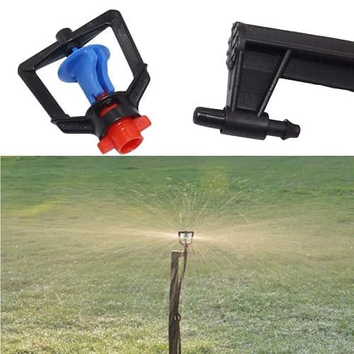 Micro Frame Jet Sprinkler Set With Plastic Stake for Garden Water Irrigation