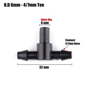 Double Barbed Tee Connector