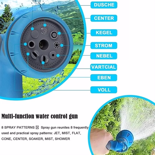 Hose Pipe Spray Gun, 8 Adjustable Patterns Hose Spray Nozzle - Image 7